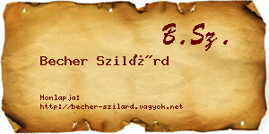 Becher Szilárd névjegykártya